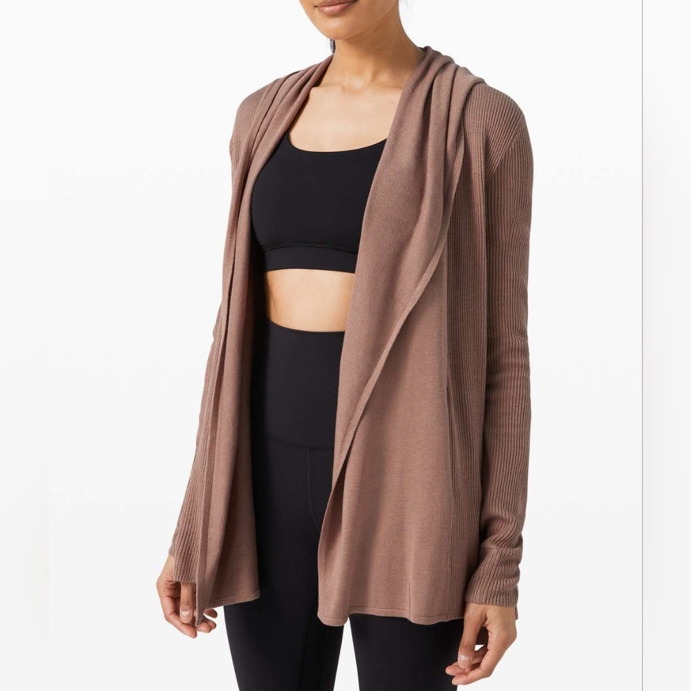 Lululemon Sundown Sweater Wrap (Heathered Spanish Oak color)